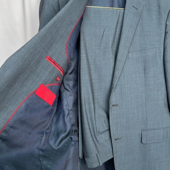 ALFANI Men’s Slim Fit Slate Blue Two-Piece Suit (42R, 38/30) - Picture 3 of 14